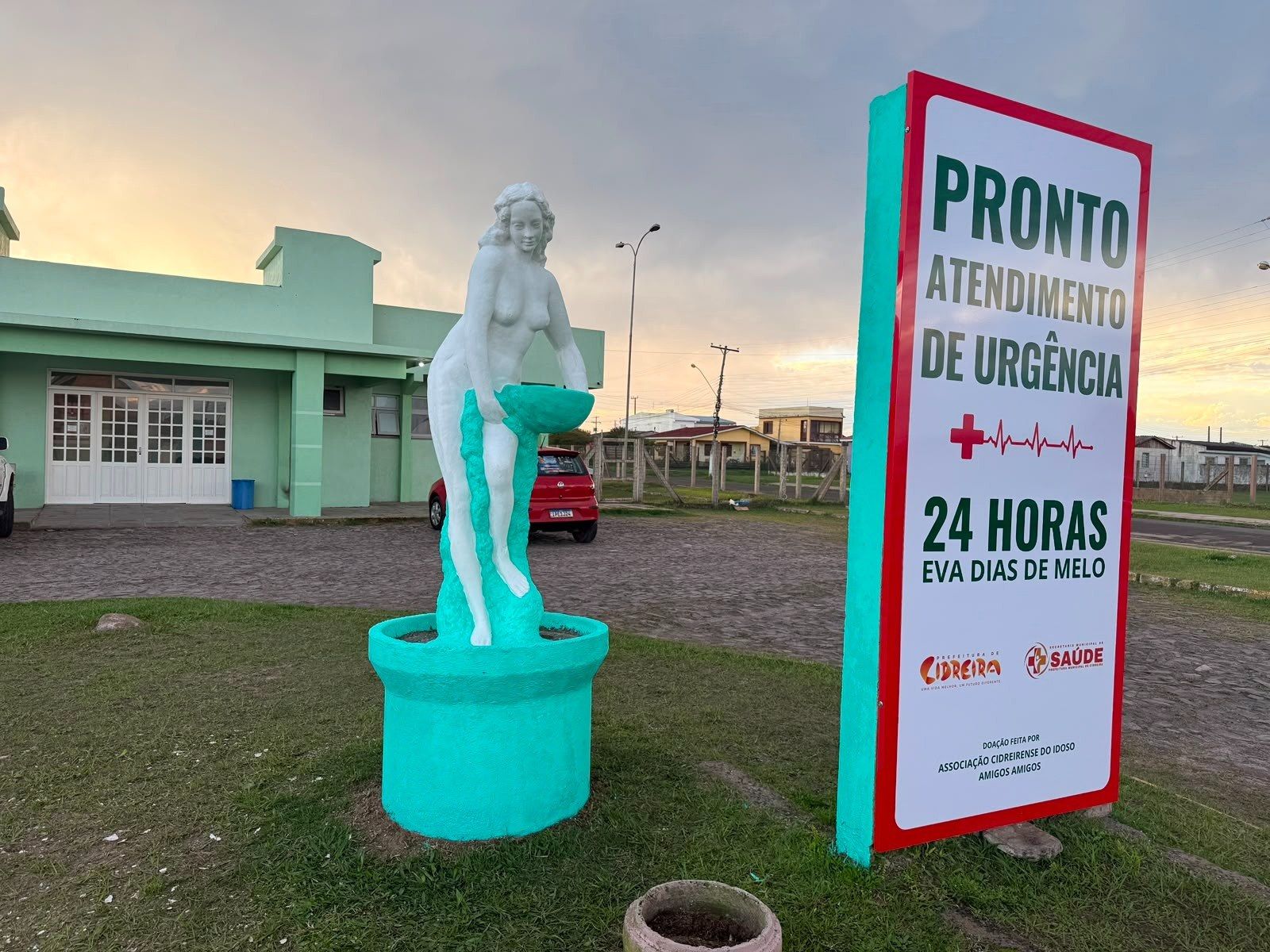 A unidade de atendimento passará a contar com nova sinalização instalada na fachada. (Foto: Ascom/Prefeitura Municipal de Cidreira)