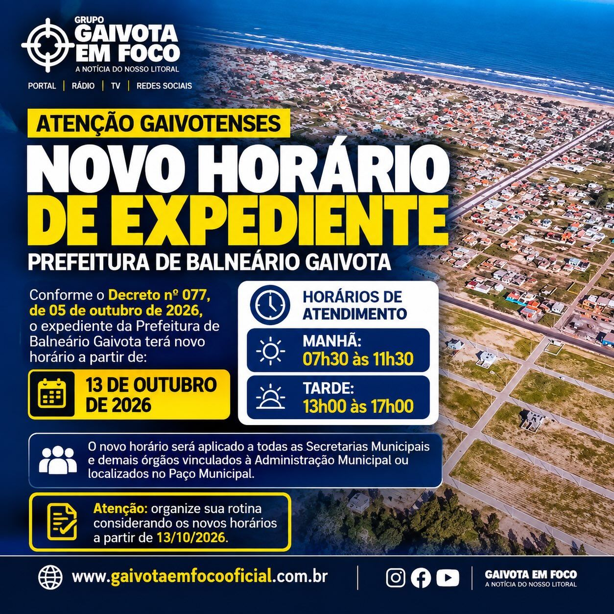Foto: Ascom/Prefeitura Municipal de Balneário Gaivota
